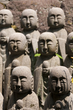 Statues of japanese monk Jizo, Kamakura