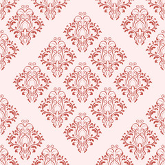 vector seamless backdrop. damask pattern. flower wallpaper