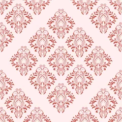Fotobehang vector seamless backdrop. damask pattern. flower wallpaper © miluwa