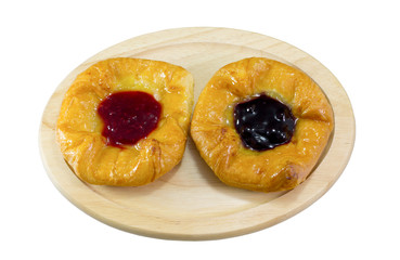 danish pastry  on white background