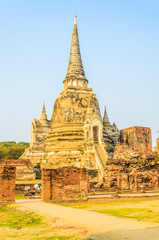 Wat Phra Si Sanphet temple at ayutthaya Thailand