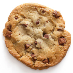 Large light chocolate chip cookie