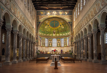 Basilica of Saint Apollinaris in Classe, Emilia-Romagna, Italy - obrazy, fototapety, plakaty