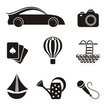 Hobby and leisure icons