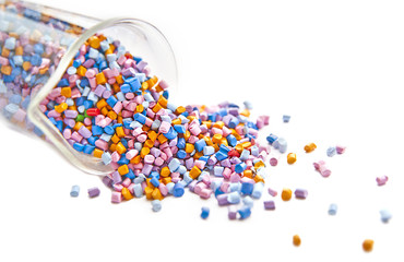 colorful plastic granules