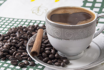 Turkish coffee and cinamon
