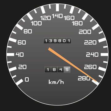 Top speed - speedometer illustration