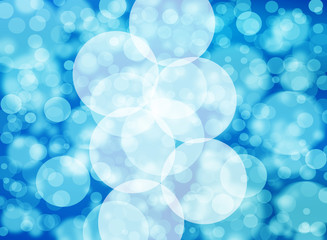 Blue bokeh abstract light background