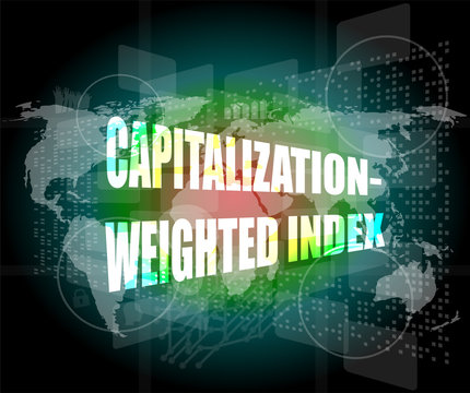 Capitalization Weighted Index Words On Touch Screen Interface