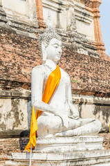 Wat Yai Chaimongkol temple in ayutthaya Thailand