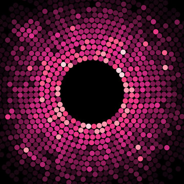 Abstract Circle Pattern Of Graduated Dots