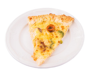 A slice of vegetarian pizza
