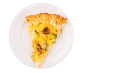 A slice of vegetarian pizza