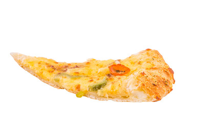 A slice of vegetarian pizza