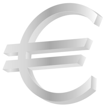 metallic euro sign