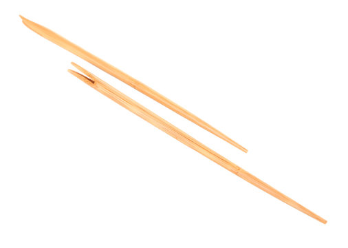 Chopsticks isolated on white