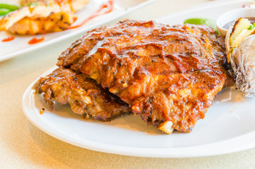 Bbq ribs steak