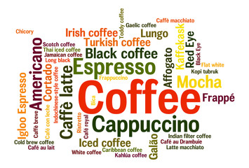 Fototapeta premium Coffee conceptual word cloud