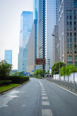 Fototapeta na wymiar city road in shanghai