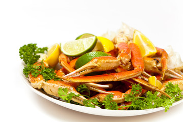 Crab legs. Selective focus on claw.