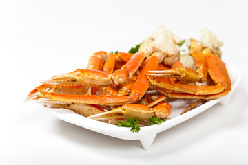Crab legs with parsley