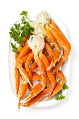Crab legs with parsley