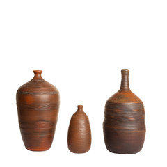 three ceramic vases