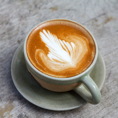 Cup of latte coffee