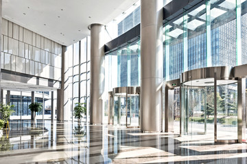 empty hall in the modern office building.