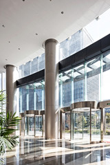 empty hall in the modern office building.