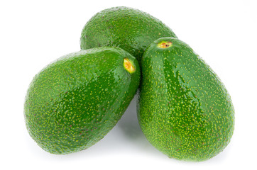Avocado on a white background