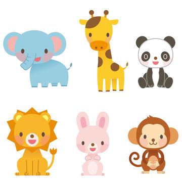 Fototapeta 動物　イラスト　セット