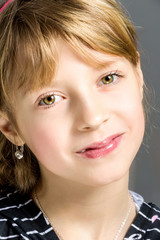 Studio portrait of young beautiful girl