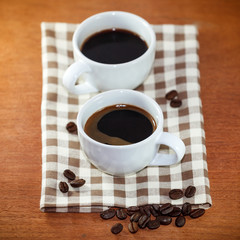 Two cups of espresso