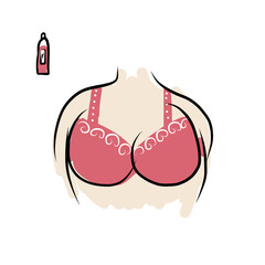 Female breast sketch for your design