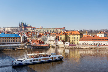View of the castle and the Vltava River