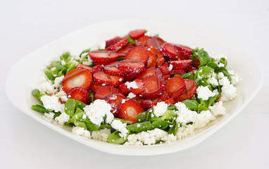 Strawberry salad ready to eat