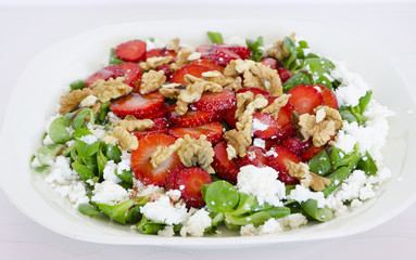 Strawberry salad ready to eat