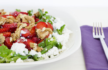 Strawberry salad ready to eat