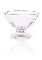 empty glass vase for ice-cream or dessert
