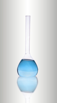 Laboratory blue glassware