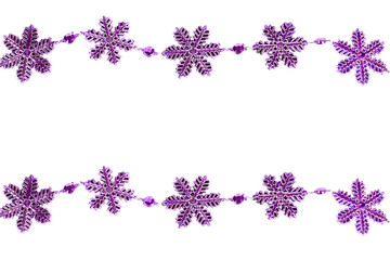 plastic purple snowflakes