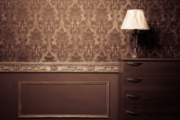 Naklejka premium Vintage room interior toned image