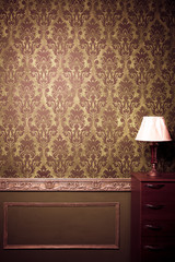 Vintage room interior toned image