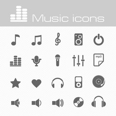 Music icons set