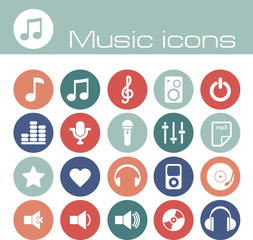 Music icons set