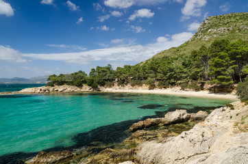 Fototapeta na wymiar Sardinia Cala Moresca bay, near Golfo Aranci