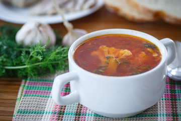 vegetable soup with cauliflower and beets
