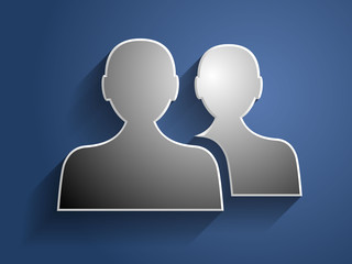 3d Vector illustration of  team icon