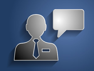 3d Vector illustration of communication icon